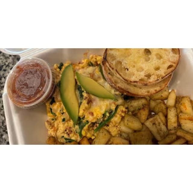 Bacon Avocado Scramble.