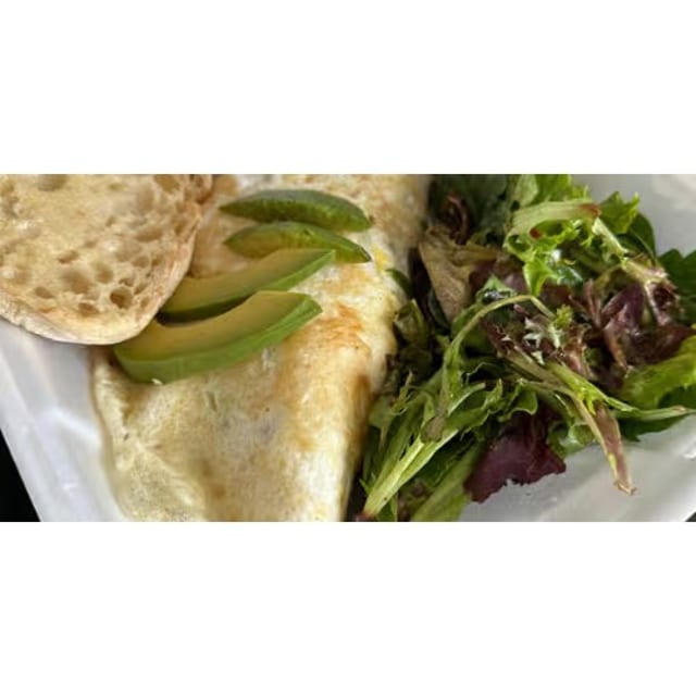 Costa Rican Chicken & Avocado Omelette.