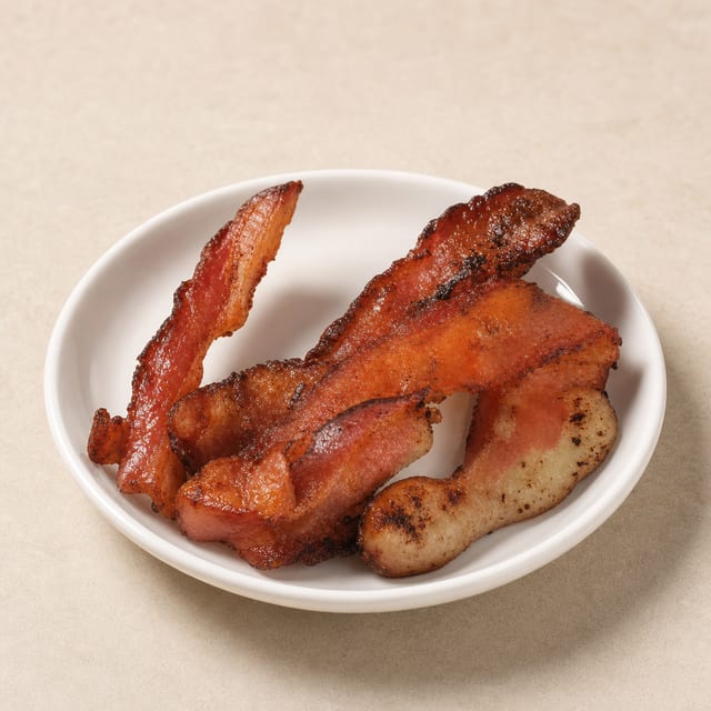 Hardwood-Smoked Bacon, Smoked Ham, Pork Sausage or Turkey Sausage.