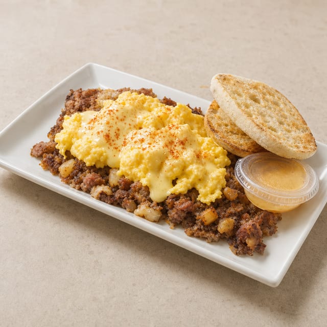 Corned Beef Hash & Eggs.