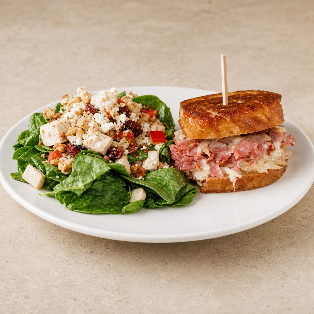 Reuben (Classic or Turkey) Sandwich.