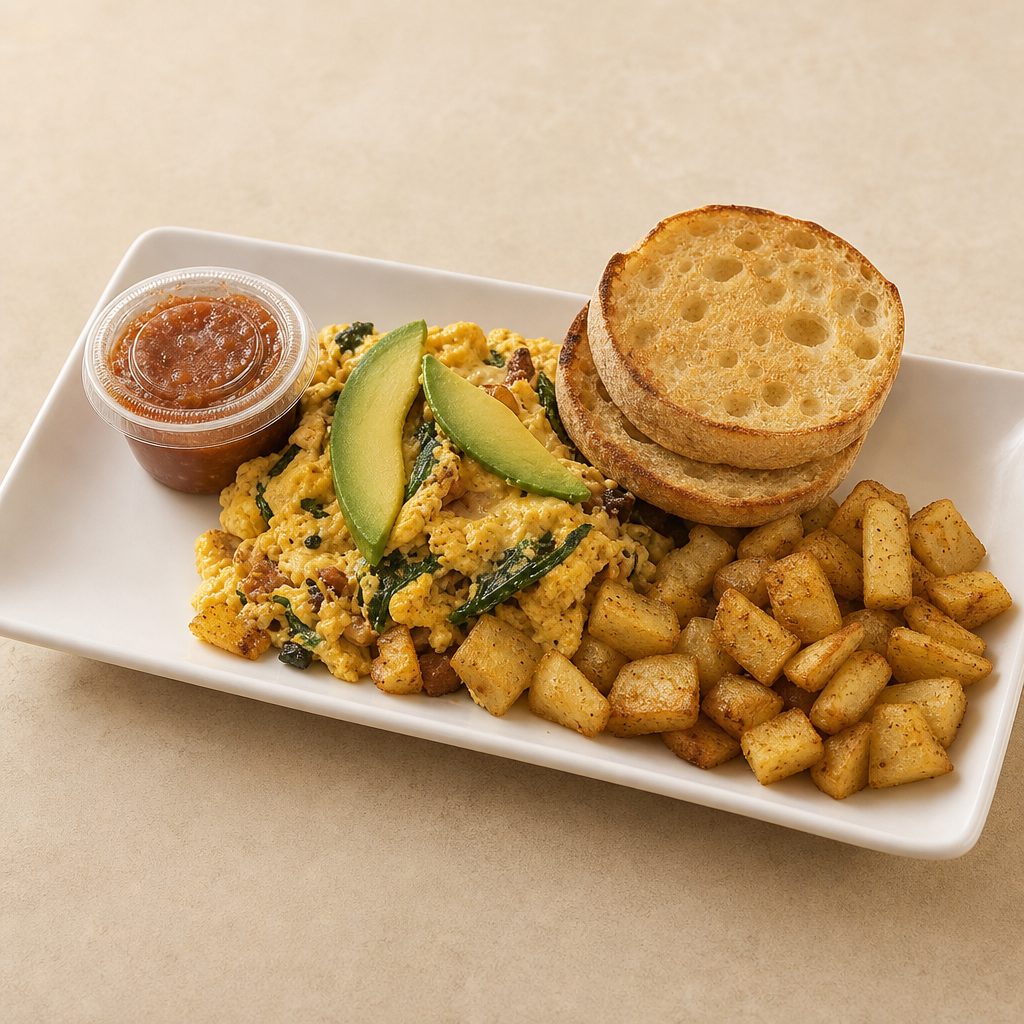 Bacon Avocado Scramble.