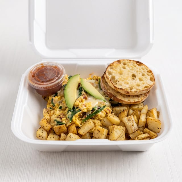 Bacon Avocado Scramble.